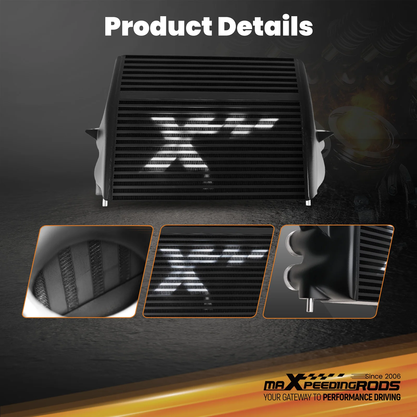 

Bar & Plate Intercooler for Ford F-150 EcoBoost 15-16 Front Mounted Turbo Black