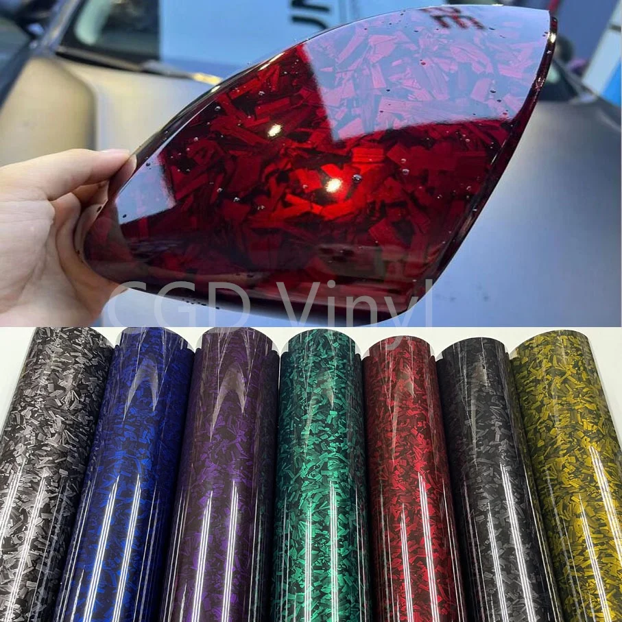 

Highest quality gloss floral carbon fiber vinyl film film Interior film Gloss polychromatic vinyl film automotive plastic wrap