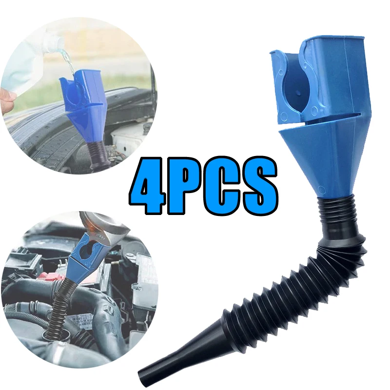 

1-4pcs Car Refueling Funnel Gasoline Foldable Engine Oil Funnel Tools Plastic Funnel Car Moto Refueling Tool Auto Accessories