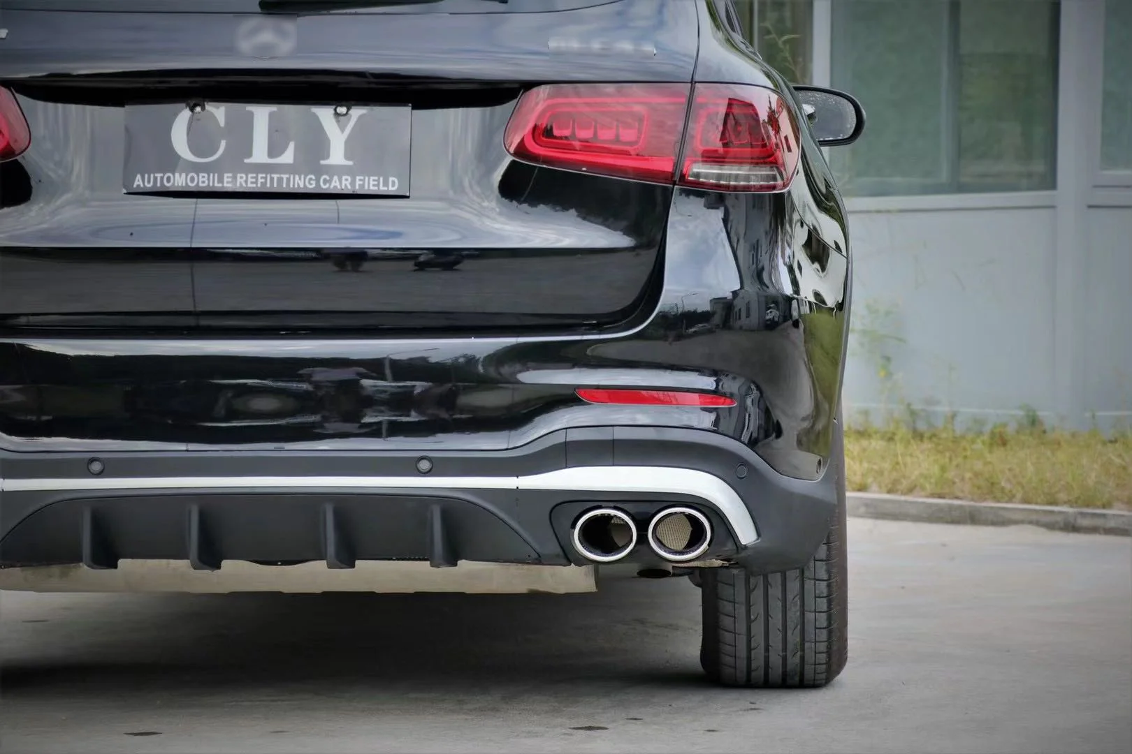 high quality GLC-CLASS X253 GLC43 AMG style PP material rear diffuser for BENZ 2016+ GLC upgrade GLC43 AMG diffuser