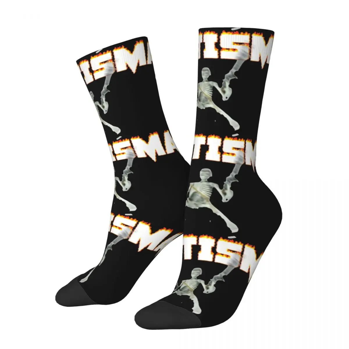 Autism Skeleton Meme Socks Autumn Stockings Retro Men Comfortable Socks Design Outdoor Non Slip Socks