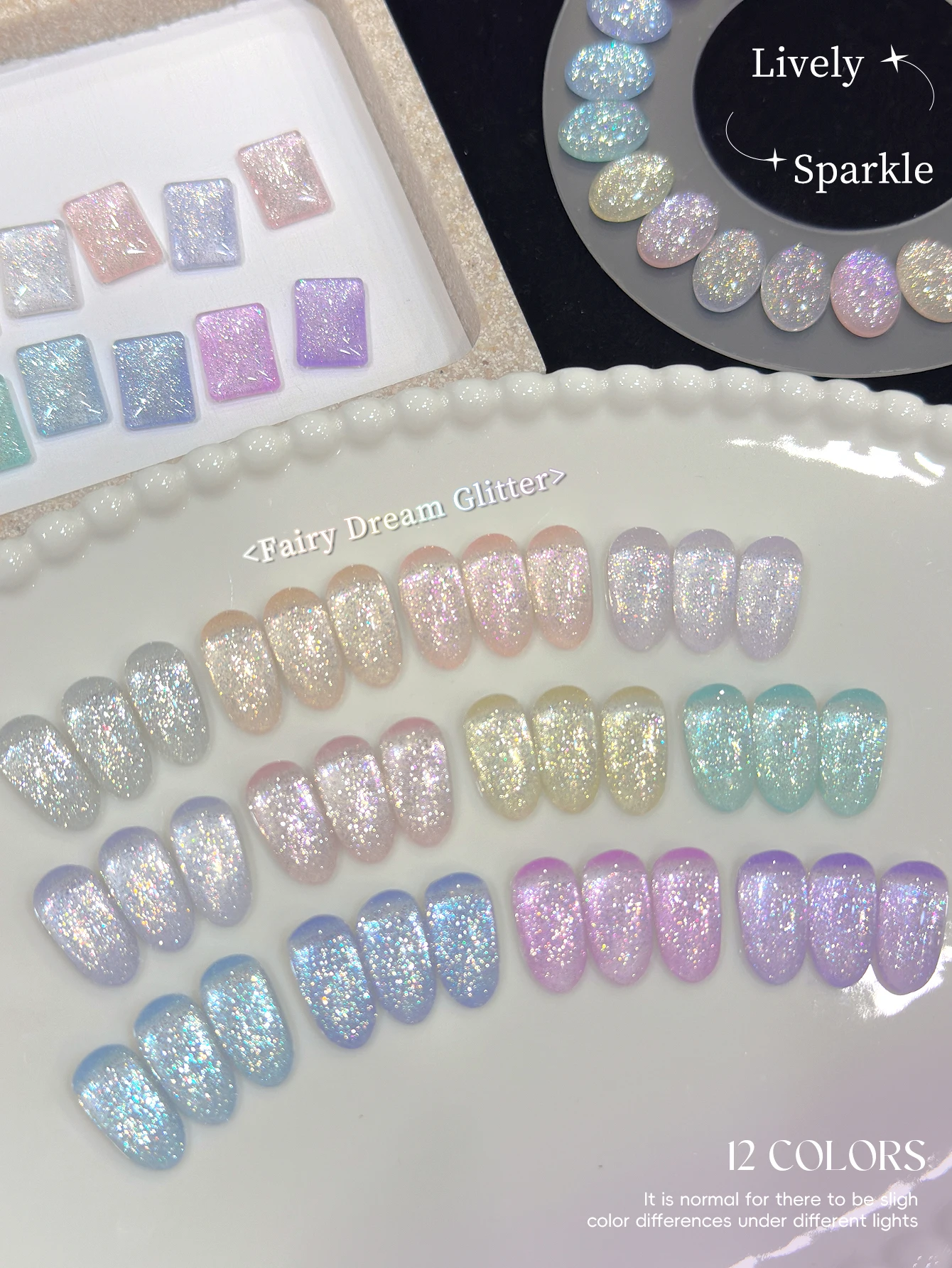 XEIJAYI 12pcs 15ml colorful Laser Flash Gel Nail Polish Set Starter Pure Soak Off No Wipe Nail Gel Polish Suitable