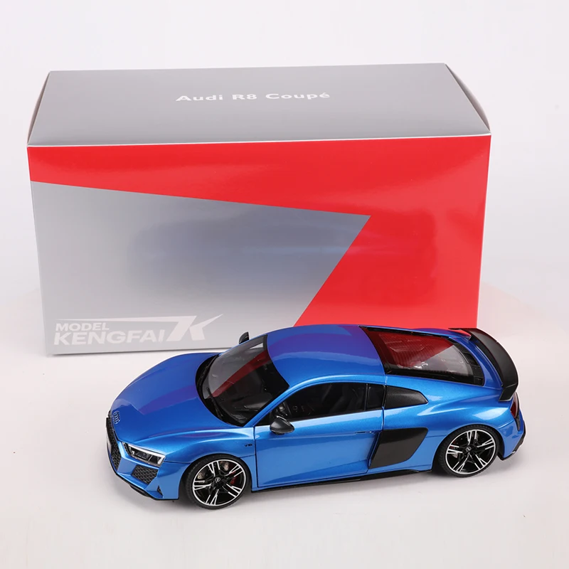 KENGFAI 1:18 AUDI R8 Diecast Alloy Model Car Miniature Sportcar Metal Vehicle  Open All Door