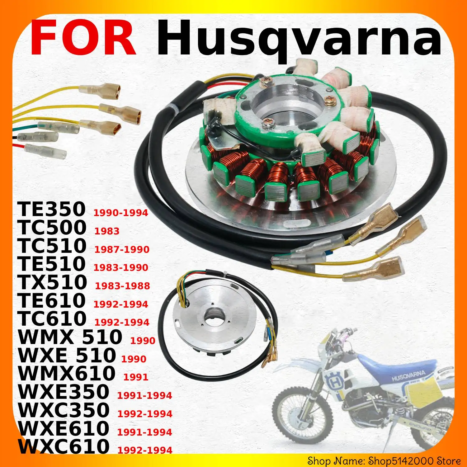 Bobina do Estator do Gerador para Husqvarna TE350 WXC350 WXE350 TC500 TC510 TE510 TX510 WMX WXE 510 TC610 TE610 WMX610 WXC610 WXE610