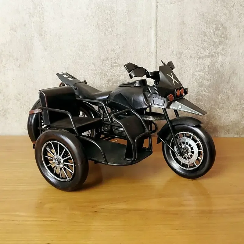Model Three-Wheeled Motorcycle Jedi Modelcar Ironwork Cool Gifts Black Crafts Collection Handicraft Retro Online Game Locomotive