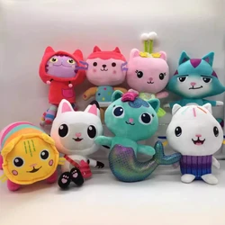 Kawaii Gabby Dollhouse Peluş Oyuncak Mercat Karikatür Doldurulmuş Hayvanlar Gülümseyen Kedi Araba Kedi Kucaklama Gaby Kız Bebek Doğum Günü Noel Hediyeleri