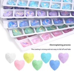 High Quality Opal AB Mocha Heart  Rhinestones Crystal Strass Glass Fancy Stone for Jewelry Nail Art Clothing Accessories Shoes