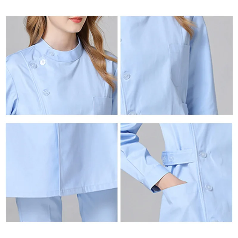 Nurse Costume for Women Medical Clothing Lab Robe Female Sanitary Uniform Beautician Workwear Hospital Clinical Uniform