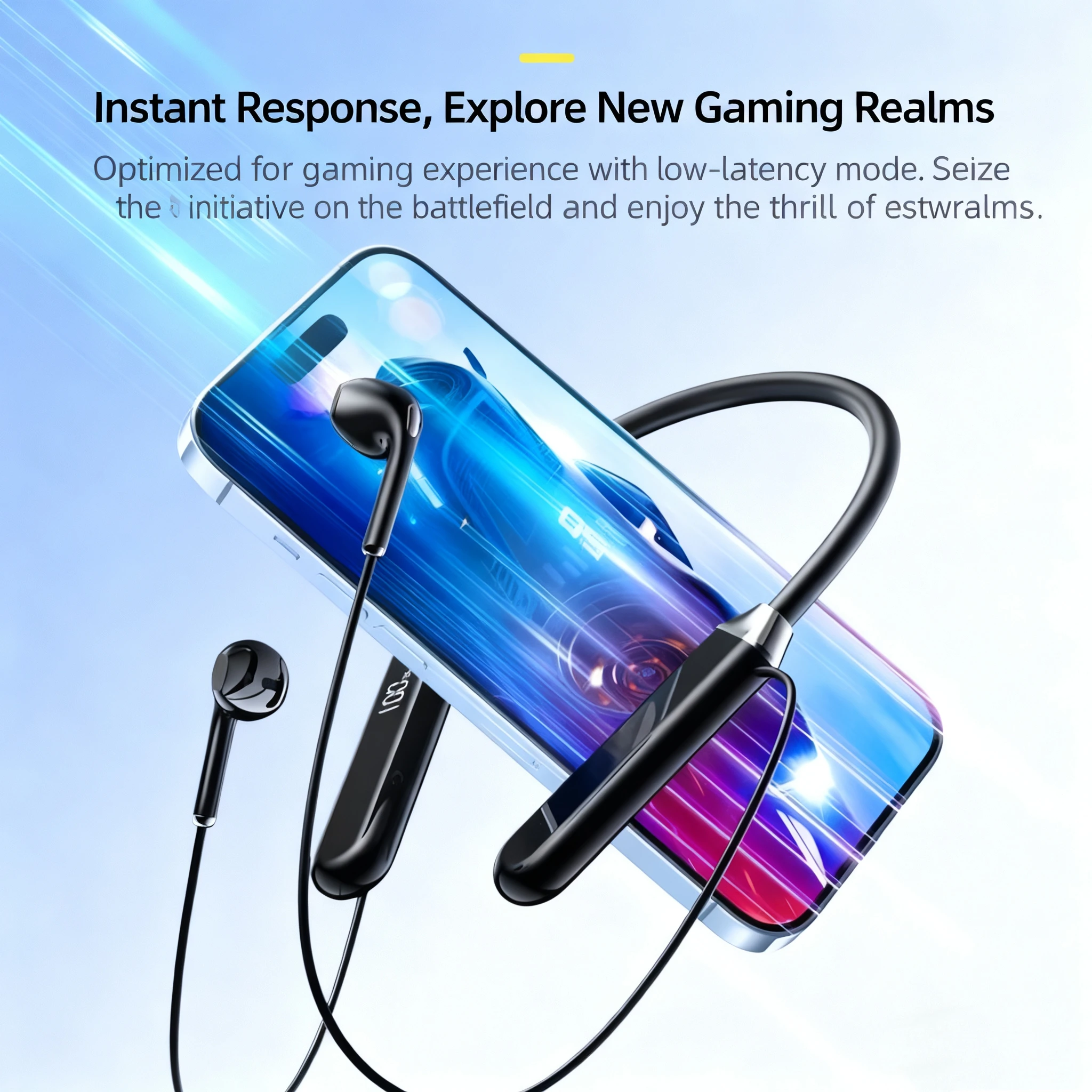 Novo esporte neckband fone de ouvido sem fio audífonos bluetooth inalámbrico jogos display led fones de ouvido para xiaomi huawei