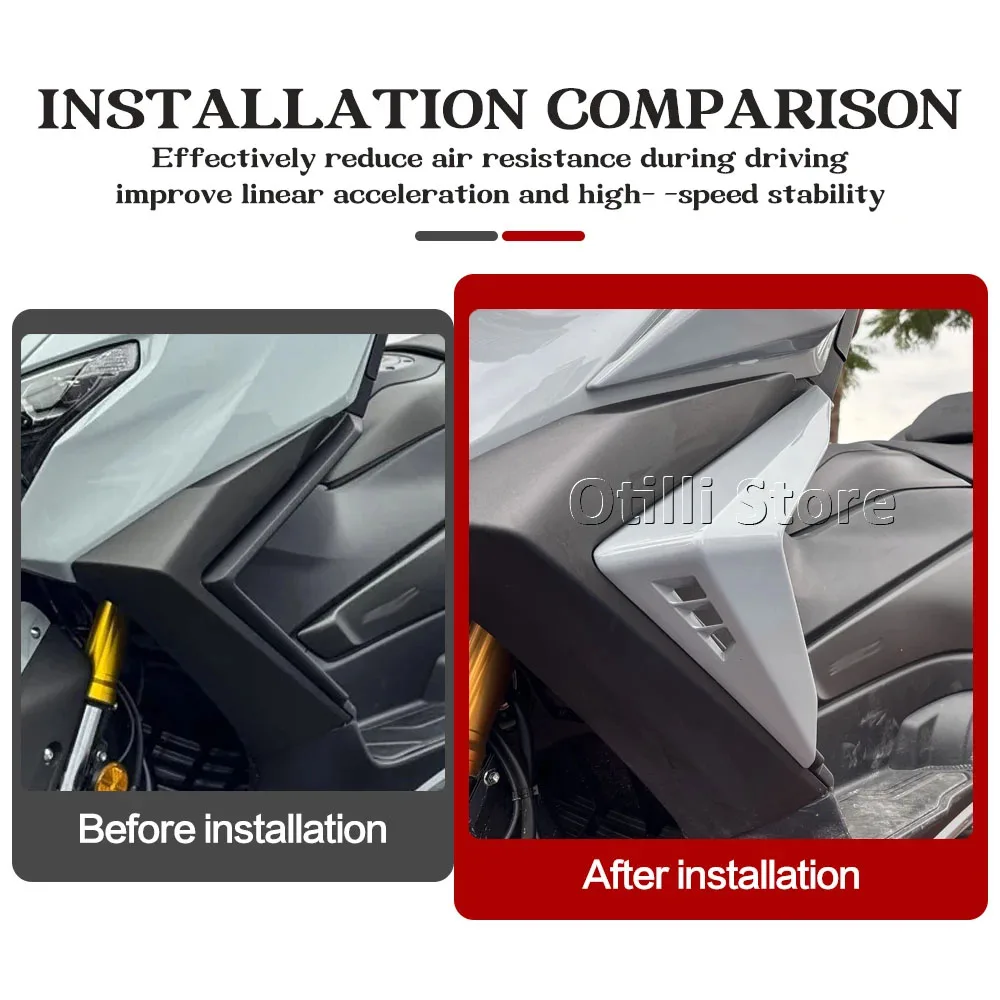 Für Yamaha T-MAX TMAX 560 2025 Zubehör Motorrad TMAX 560 Bein Verkleidung Windabweiser Seite Deflektor Spoiler Windabweiser