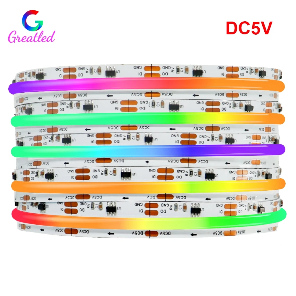 DC5V WS2811 WS2811 COB LED Light Strip WS2812B 720Leds/m High Density Flexible 10mm AddressableFCOB COB Lights Tape