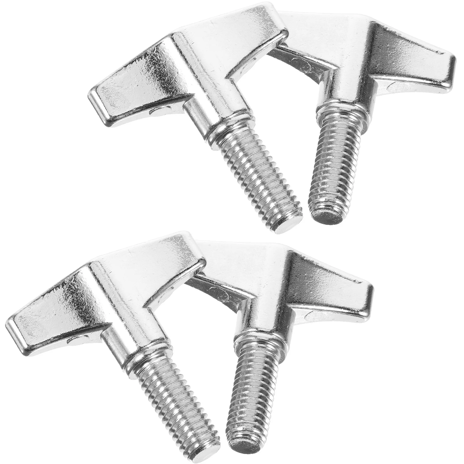 4 Pcs Drum Kit Accessories Wing Screw Replacement Percussion Cymbal Nuts Top Wire Stand Quick Release Metal Drums