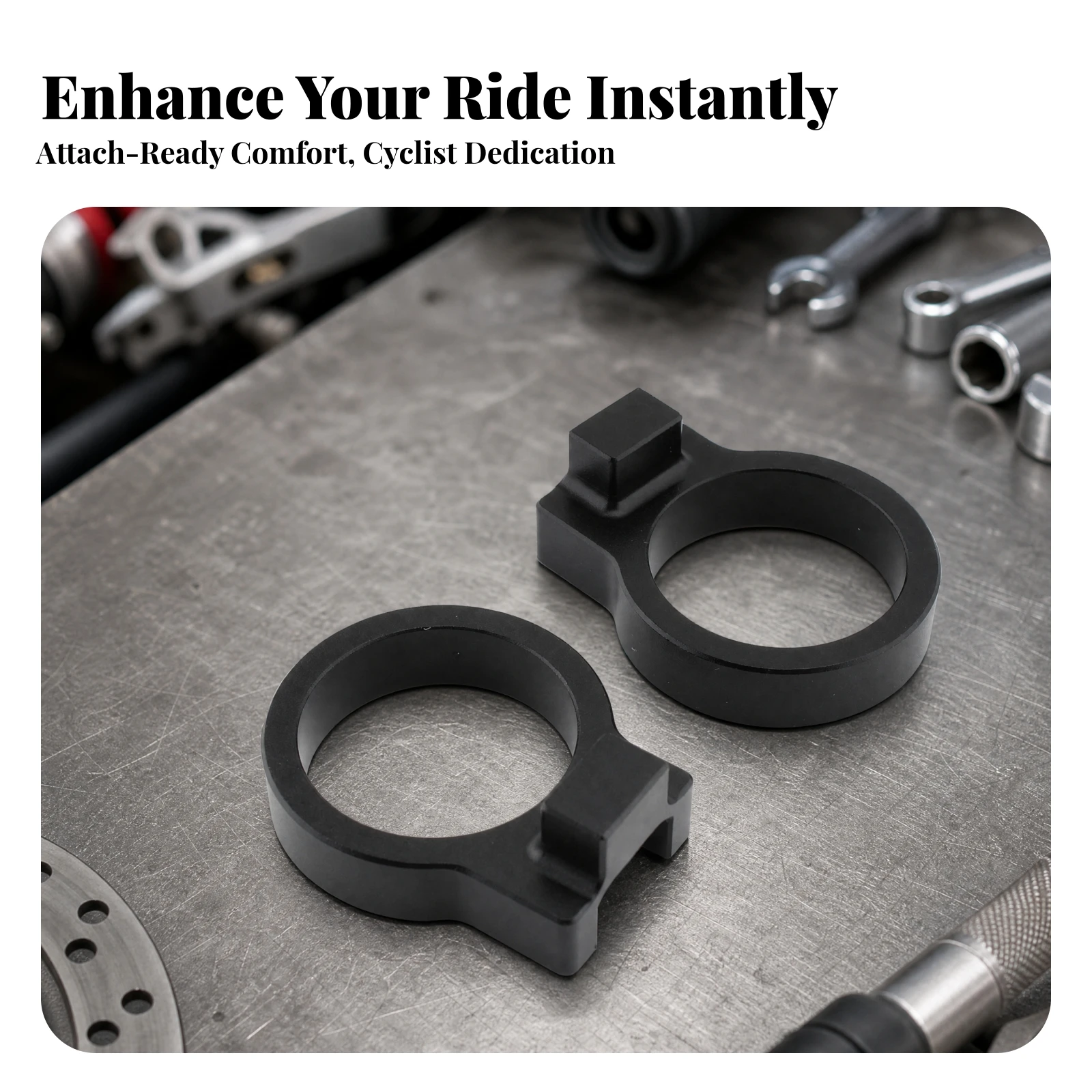 2 Pieces Handlebar Riser with Mounting Block 39mm Handlebar Riser Clamp Mount 10mm Hardware Lightweight for Motorcyclists