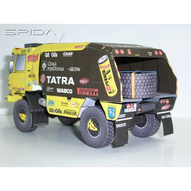 Tatra 815 2008 Truck 1:53 Dakar Rally Origami Art Folding 3D Paper Model Papercraft DIY Teens Adult Handmade Craft ZX-046