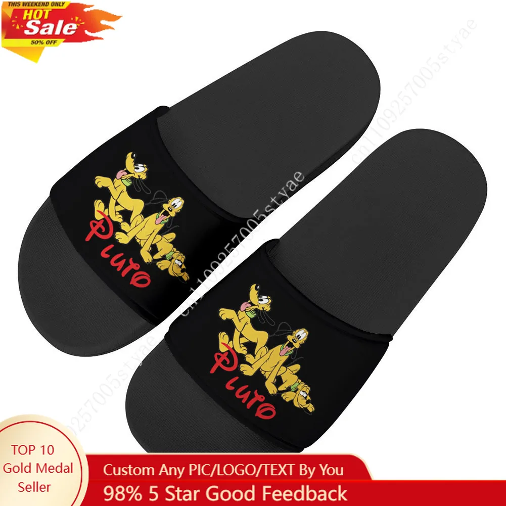 

Disney Pluto lippers Home Outdoor Casual Water Shoes Men Women Teenager Beach Pool Sandals Summer Slipper