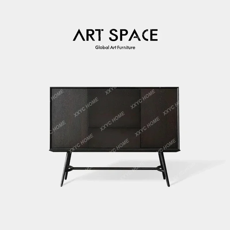

A Italian modern living room storage dining side new Chinese solid wood dining room wine cabinet