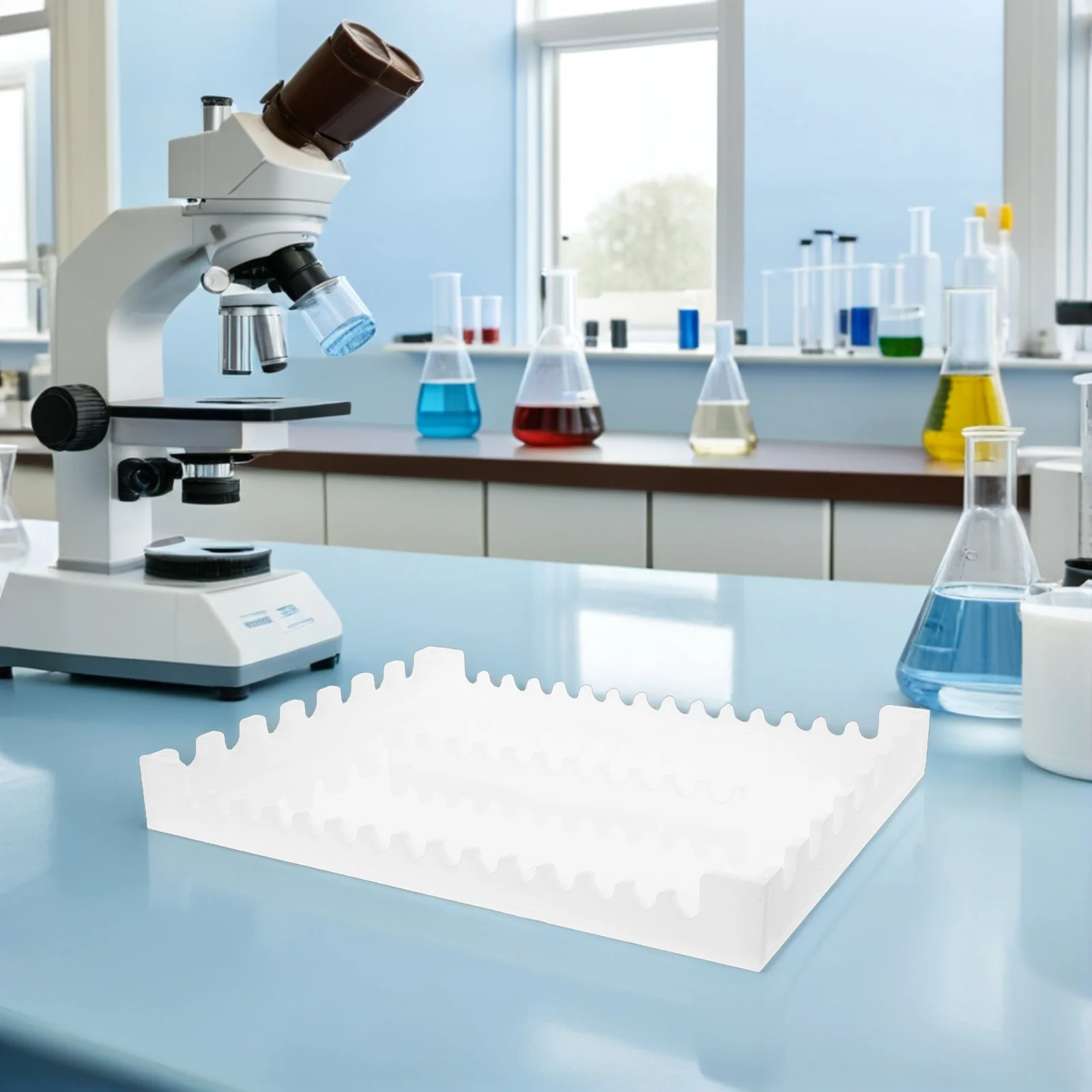 

4-Tier Laboratory Draining Rack Stainless Steel Drying Shelf for Test Tubes Beakers Laboratory Equipment Organizer