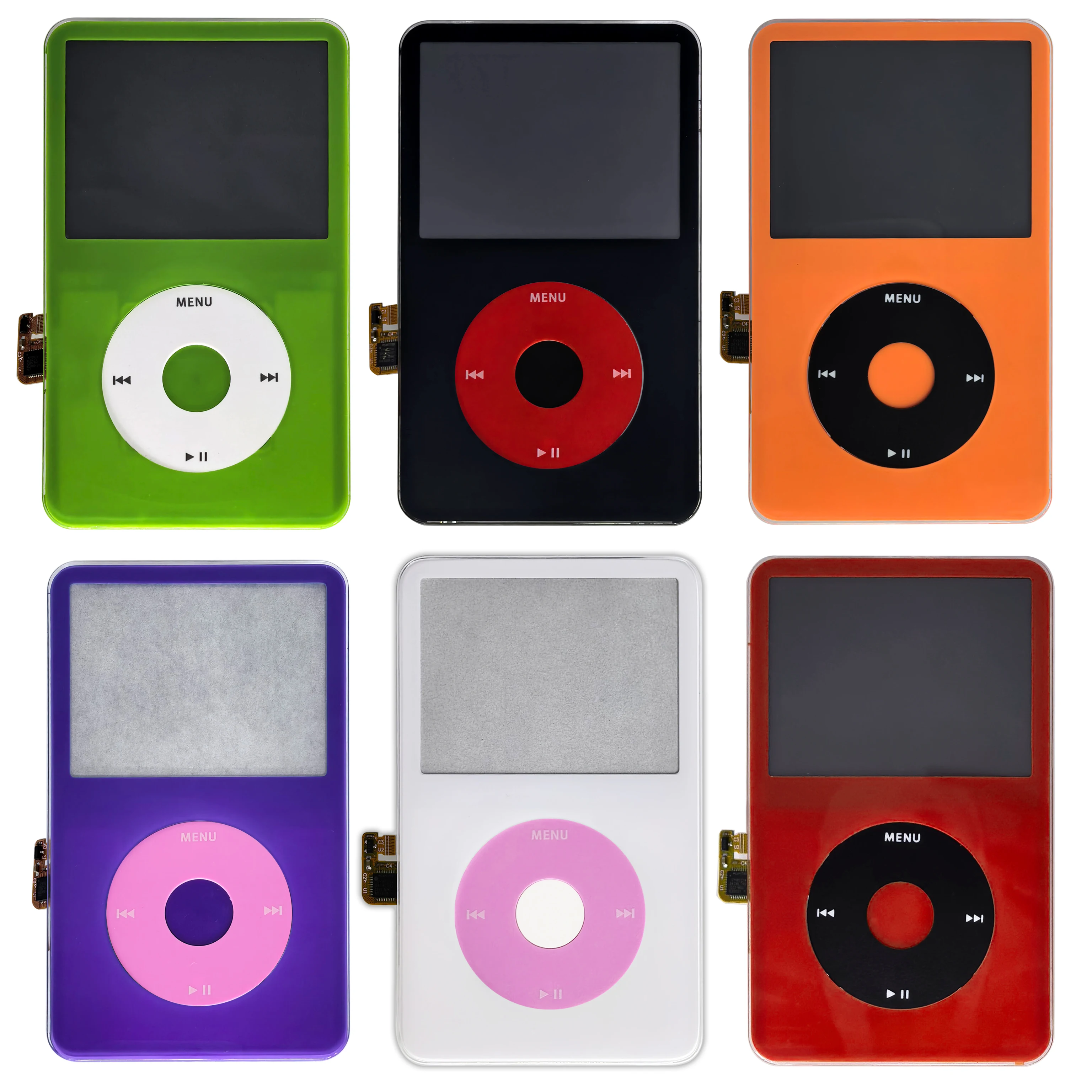 Front Housing Assembly for iPod 5th 5.5th Gen Video, Includes Faceplate Case Cover with Click Wheel & Center Button