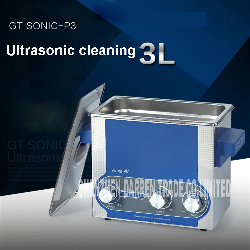 GTSONIC-P3 بالموجات فوق الصوتية الأنظف جزء الأجهزة لوحة دوائر كهربائية 3L الطاقة قابل للتعديل آلة التنظيف بالموجات فوق الصوتية الصناعية 110 فولت/220 فولت