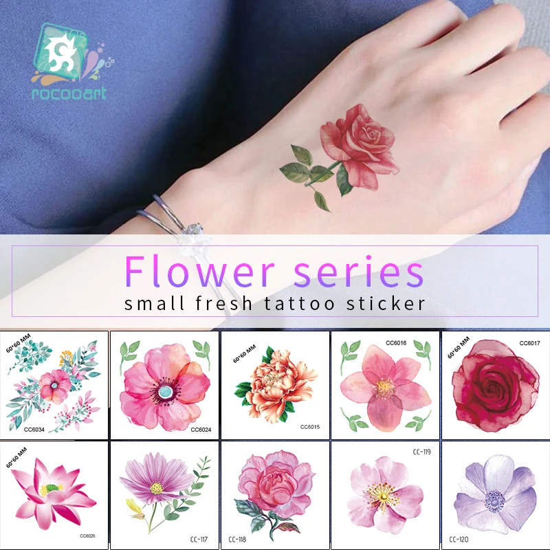 

Mini Body Art waterproof temporary tattoos for women flower design flash tattoo sticker CC6034