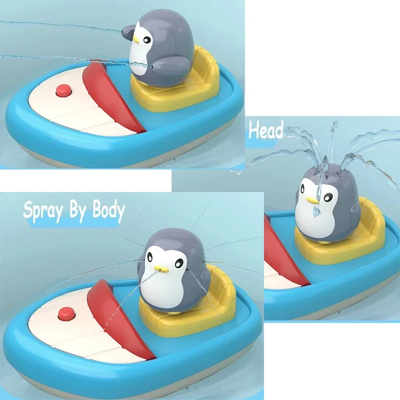 Baby gifts Bath Toys Baby Bathroom Water Spray Penguins Bathtub Kids Play Water Games Tool Shower Bath Toy for Children gift