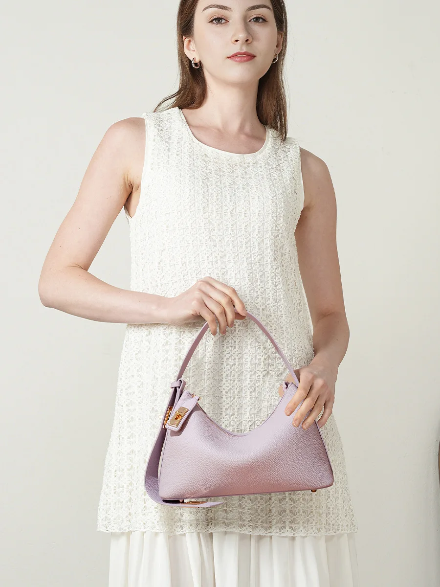 

Genuine leather bag, women's crossbody dumpling bag, commuting high-end single shoulder bag, women's leather niche handbag