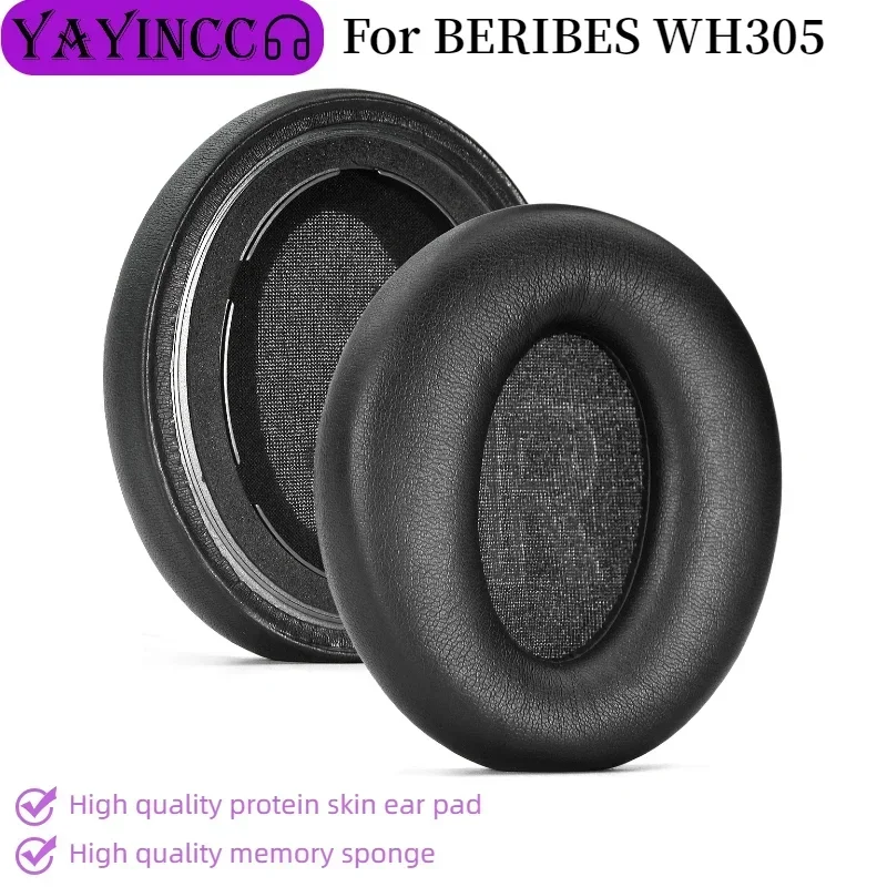 

YAYINCC 1Pair Replacement Protein skin memory sponge Earpads Cushion for BERIBES WH305 Earphone earmuff repair accessories