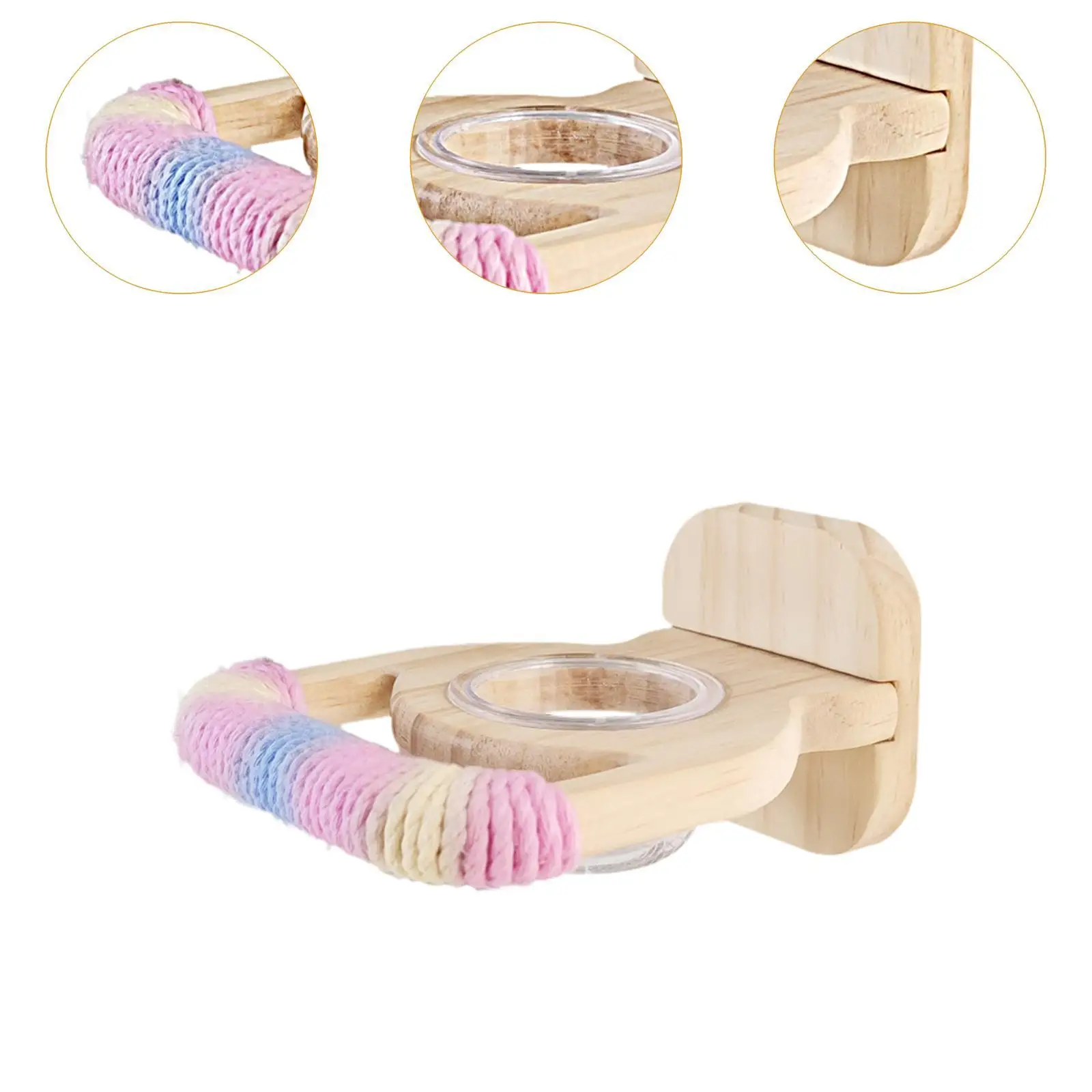 Bird Perch Compact Wood Perch Stand for Conures Small Parrots Parakeets