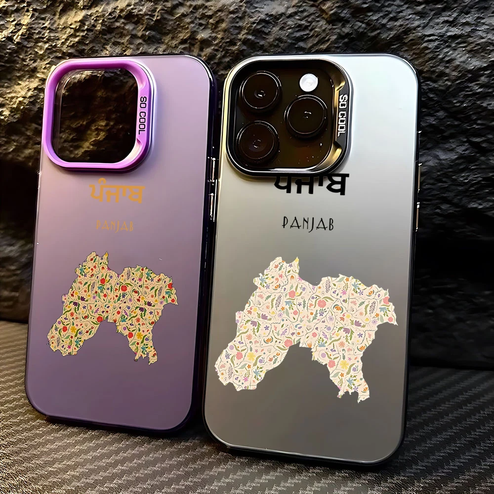 Map of Punjab Vibes Cultural Phone Case Infinix Hot Note Zero 50 40 30 30i 20s 12 11 Smart 10 9 8 7 6 5 Pro Plus 5G Back Cover