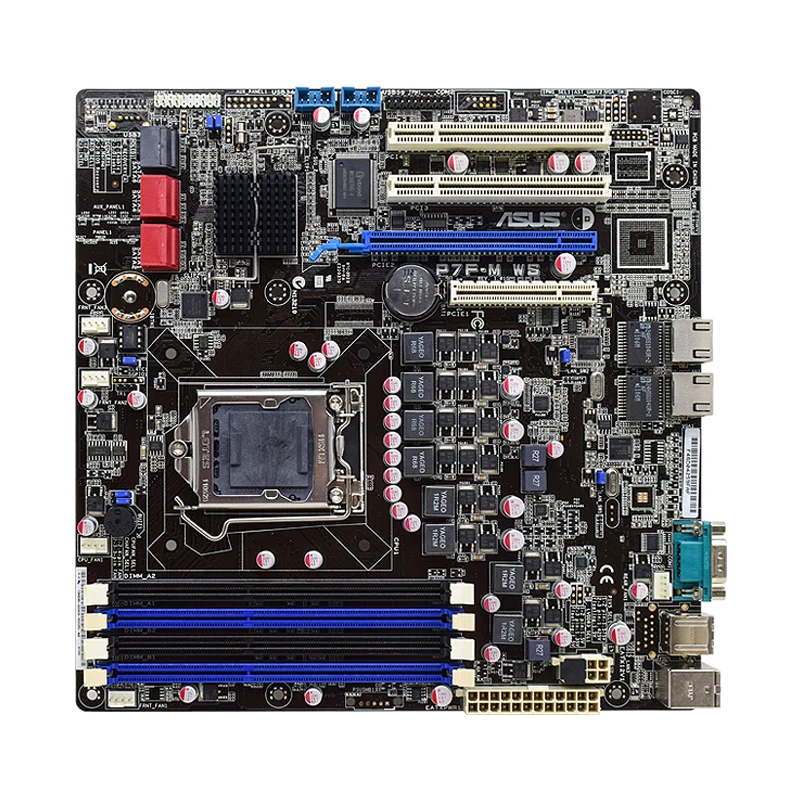 ASUS P7F-M WS Motherboard Socket 1156  Intel 3420 chipset 4xDDR3 32GB Micro ATX support  Core i7/Core i5/ Xeon3400 cpu