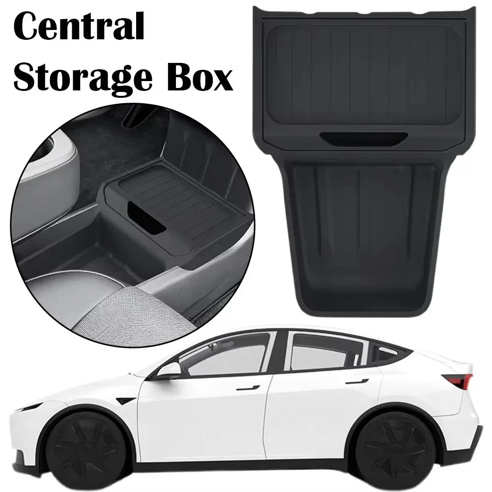 

For Tesla Model Y Standard 2026 Armrest Box Storage Tray Center Console Storage Organizer Box Lower Storage Manager Accessories