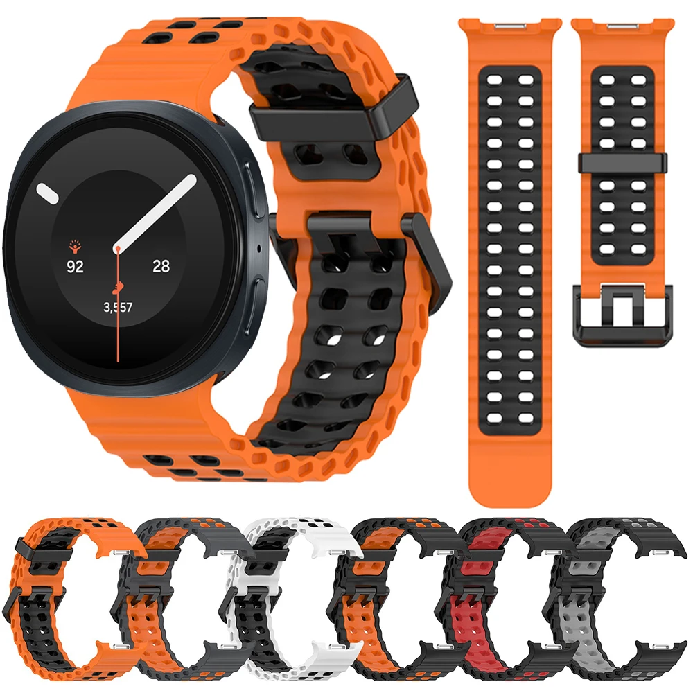Sports Silicone Strap For Samsung Galaxy Watch 9 8 44mm 40mm 8 Classic 46mm Marine Band For Galaxy Watch Ultra2 2026 Ultra 47mm