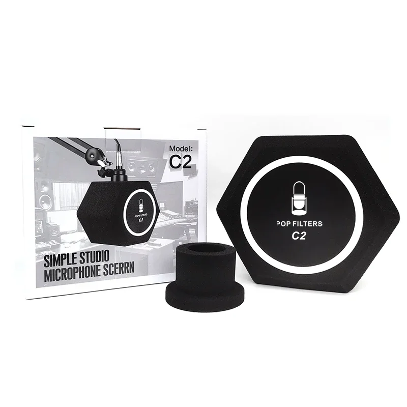 Microfono Vento Shield Filtro anti-pop Sfera di isolamento acustico per studi di registrazione Mic Schiuma fonoassorbente per live streaming