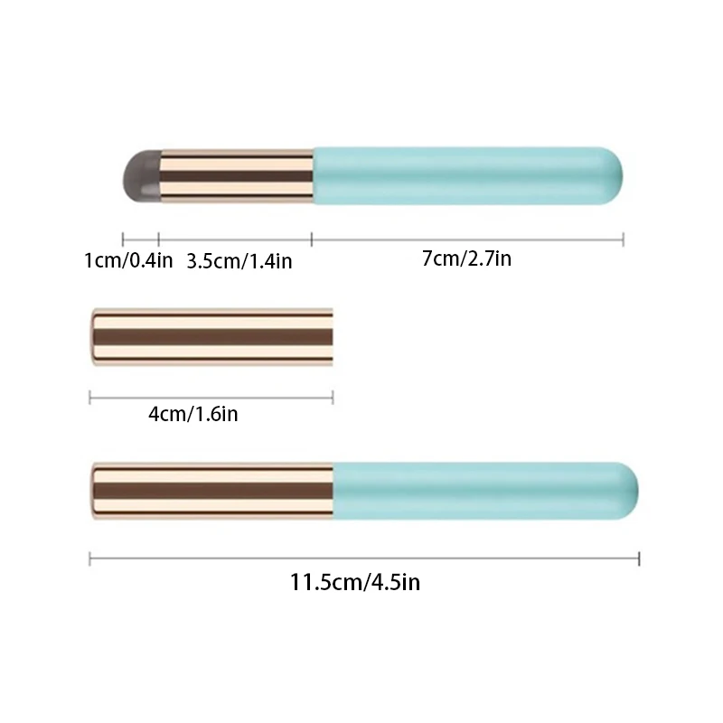 Angular Silicone Lip Brush, corretivo maquiagem ferramenta, cabeça redonda portátil, pontas dos dedos, Q Soft Batom, pontas dos dedos