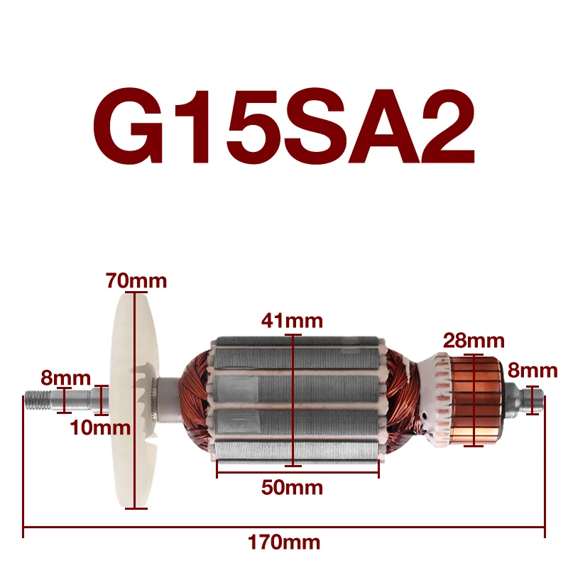 AC220-240V Armature Replacement Accessories for Hitachi G15SA2 Angle Grinder Armature Rotor Anchor Stator Coil Power Tools