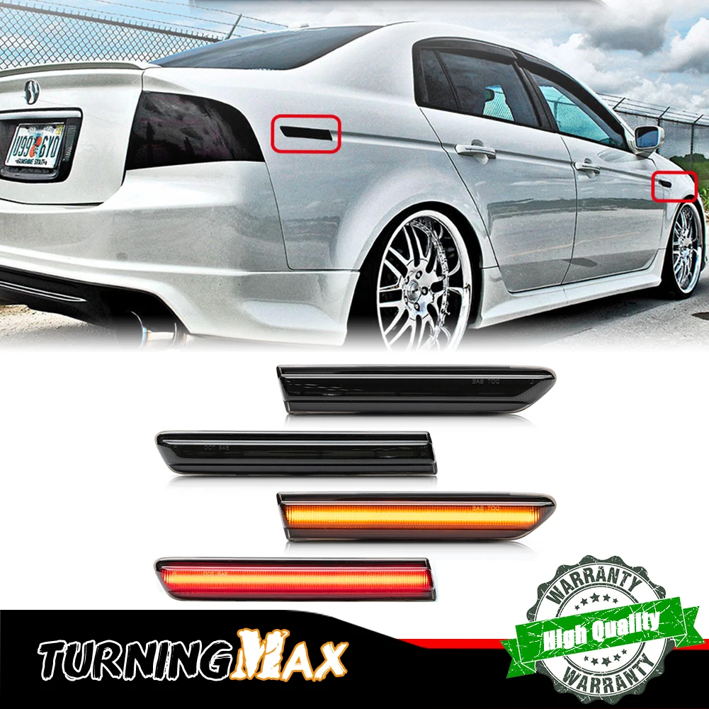 

Белые полностью светодиодные боковые габаритные огни для Acura TL, переднее и заднее крыло, бампер, указатель поворота, индикаторные лампы парковки в сборе 2002-2008