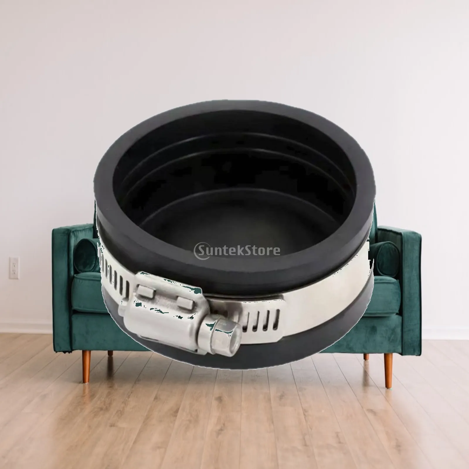 Rubber Pipe Cap with Worm-Drive Clamp Adjustable Rubber Pipe End Cap Long-Lasting Reusable for Plumbers, Workshop Repairs