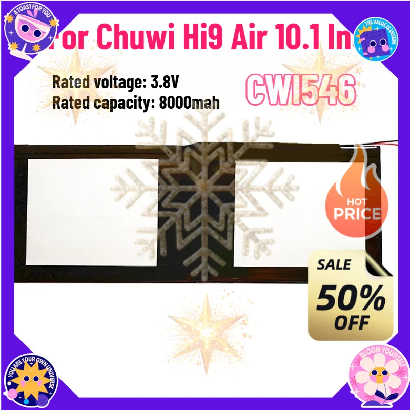 SWZY CWI546 Tablet Battery Suitable for Chuwi Hi9 Air 10.1 Inch Battery 3.8V 8000mAh