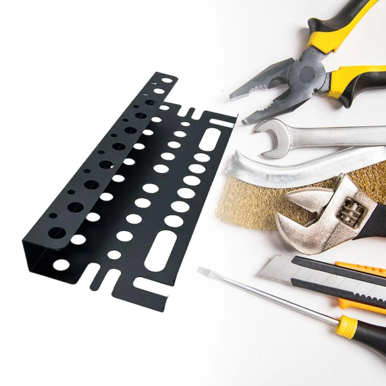 Screwdriver Organizer Wall Tool Rack Wall Mounted Multifunctional Heavy Duty Space Saving Hand Tool Organizer for Garage Shed