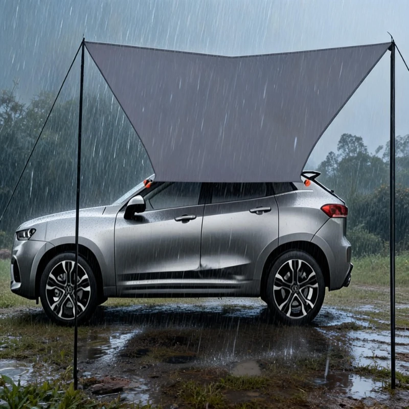 Outdoor Camping Car Side Awning Waterproof Oxford Fabric Sun Shade Sail Multi Color Roof Shelter