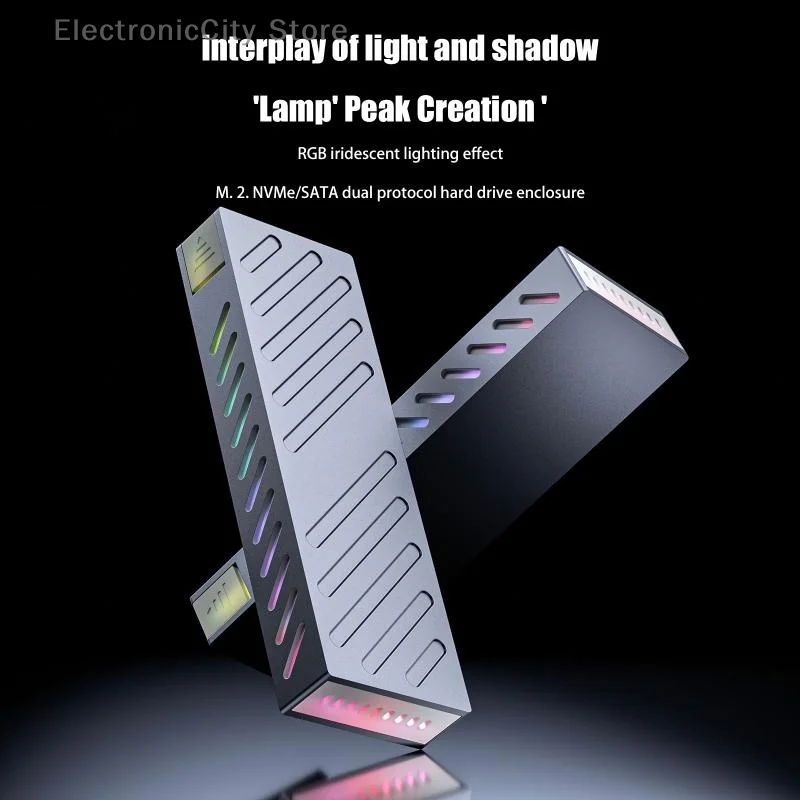 2230/42/60/80 M2 M-Key NVMe SSD M.2 NVMe SSD الضميمة محول الألومنيوم حالة USB C 3.1 Gen2 10Gbps إلى NVMe PCIe صندوق خارجي