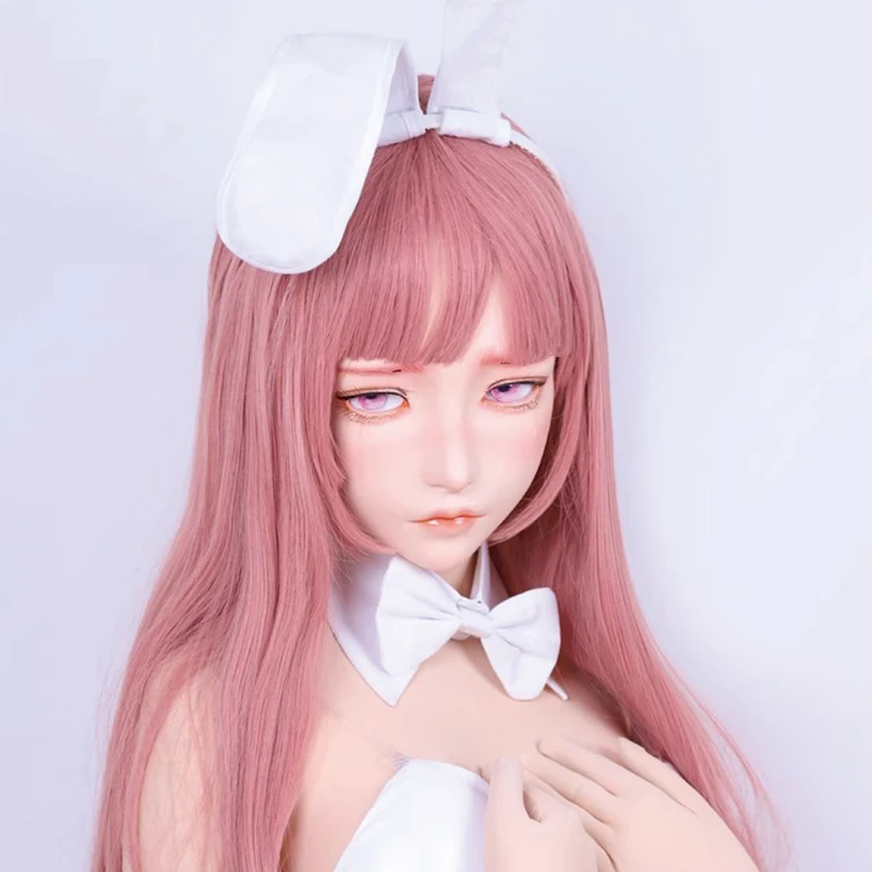 Customize Character Female/Girl Resin Kig Half Head With Anime Cosplay Japanese Cosplay  Adult OR Kigurumi Mask