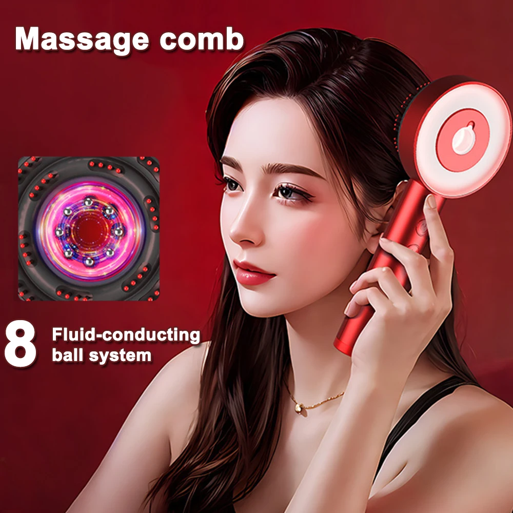 Electric Massage Comb Vibration Hair Massage Scalp Brush Promote Hair Growth Hair Growth Comb Multifunctional Massage Comb