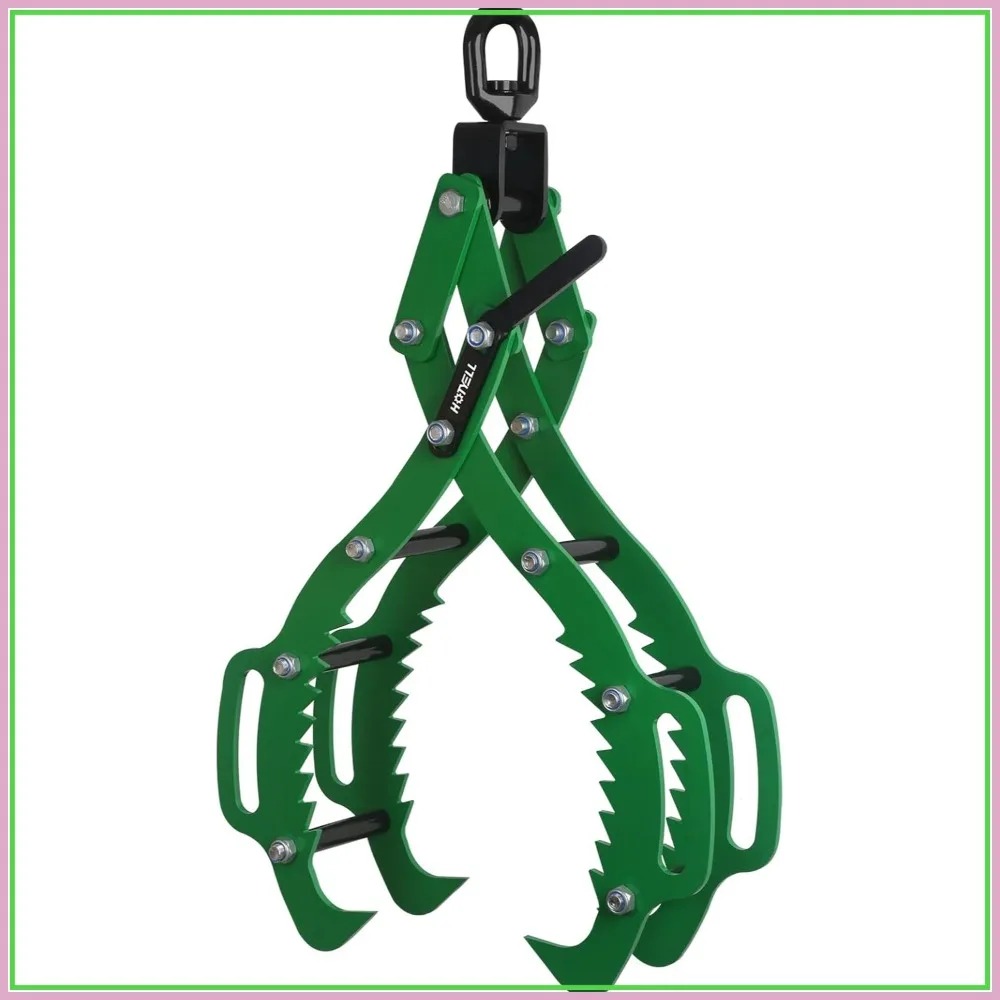 

Log Lifting Tongs, Upgraded Timber Claw Hooks for Dragging Logs - Tractor ATV Accessories (4 Claws 32'')