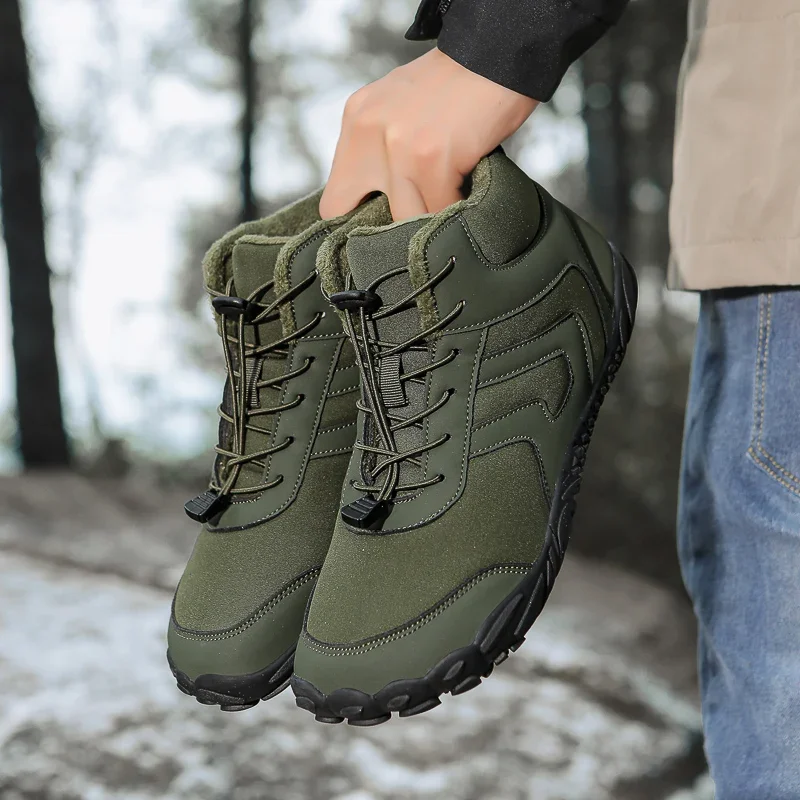 

2025 Cotton Shoes Men Women's Fleece-Lined Warm Casual Snow Boots Couple Comfortable Home Thick Cotton Boots Botas Para Hombre
