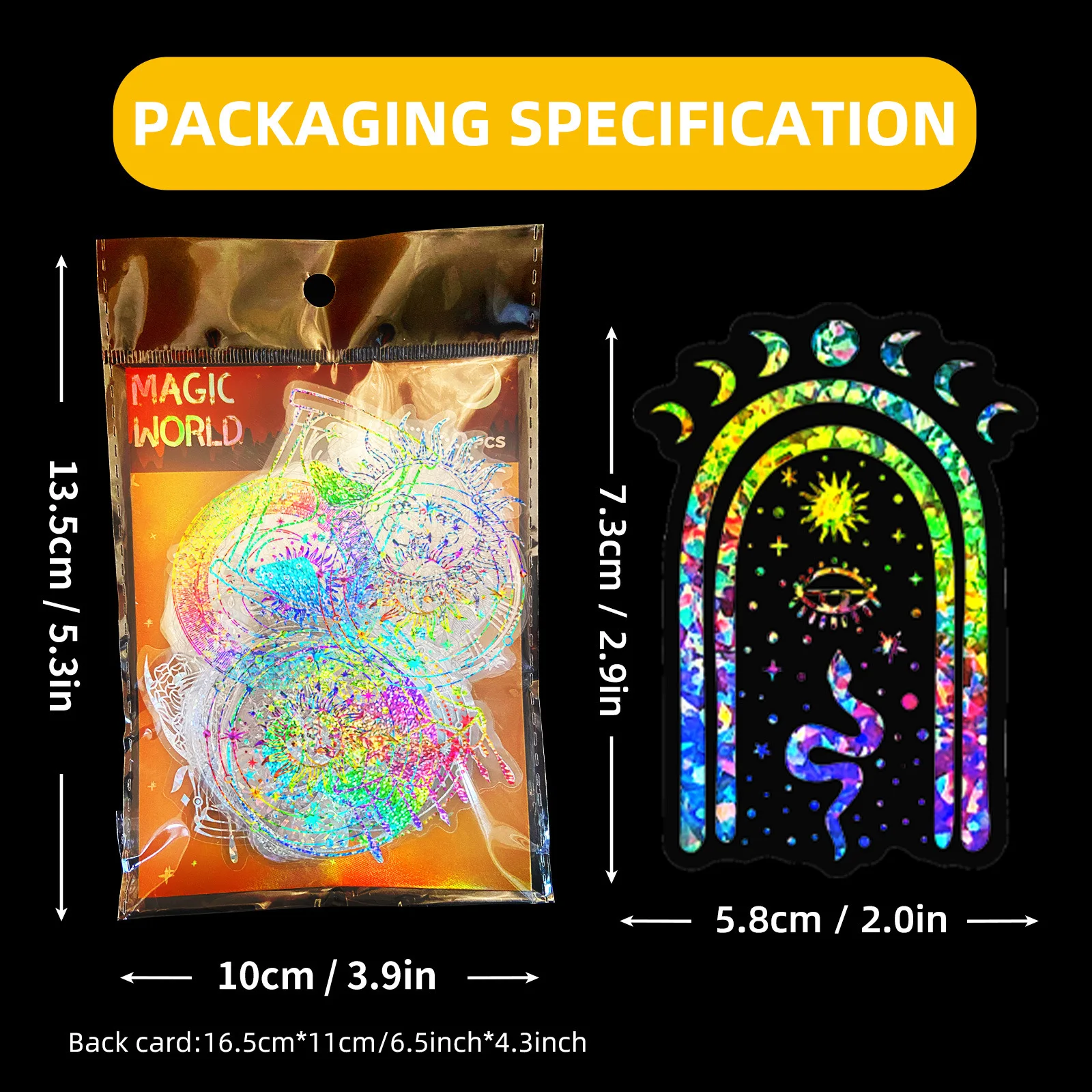 100 PCS 다채로운 레이저 매직 애완 동물 스티커 DIY 기타 Scrapbooking 가방 물병 전화 노트북 스케이트 보드에 대 한 미적