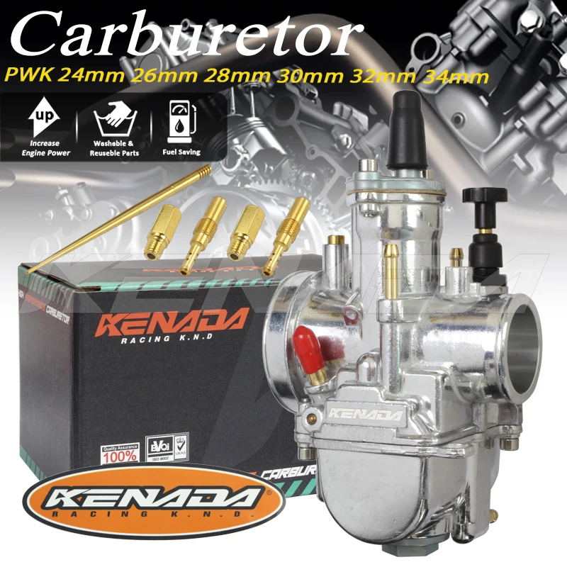 

Kenada Racing Carburetor PWK21-34mm With Power Jet For 50-350cc 2/4T NSR Cr ATV Quad Go Kart Dirt Bike Scooter Enduro Motocross