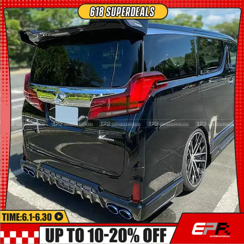 

For Toyota Alphard Vellfire 30 Series AH30 ROW Type Rear Spoiler Car Body Kit Rear Wing Trim
