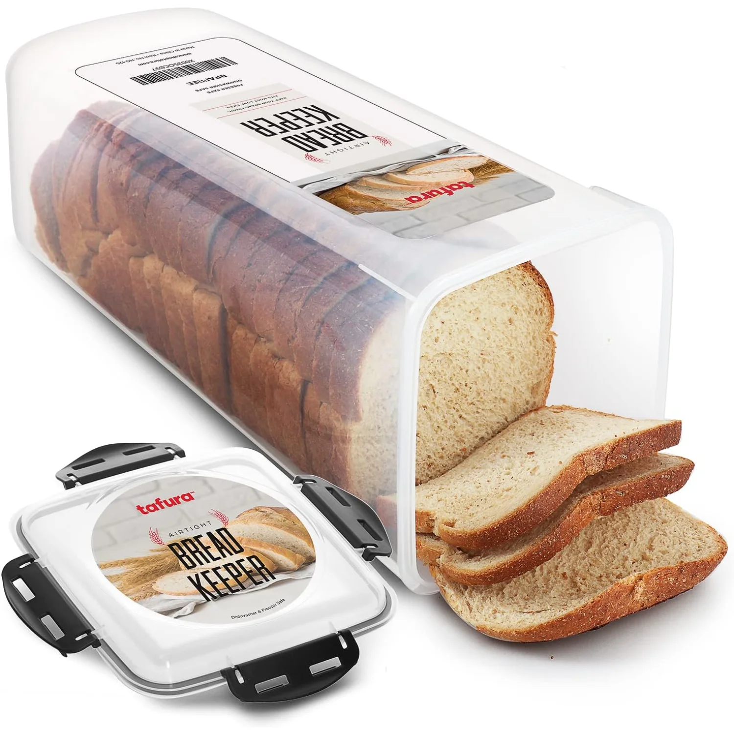 Bread Container | Plastic Bread  | Bread  with Airtight Lid | Bread  Loaf Container | Airtight Loaf Bread Saver, BPA Free, 5 Lit