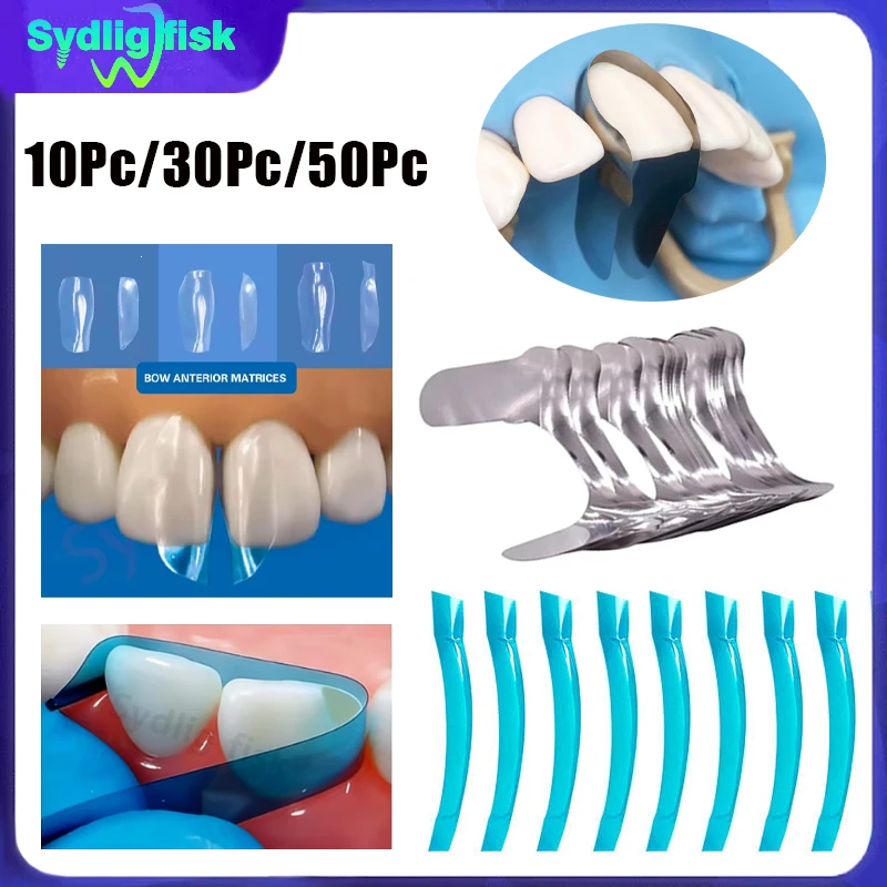

Dental Contoured Anterior Matrix Metal Matrice Blue Strip Restoration Matrix Transparent Bow Anterior Matrices Dentist Materials